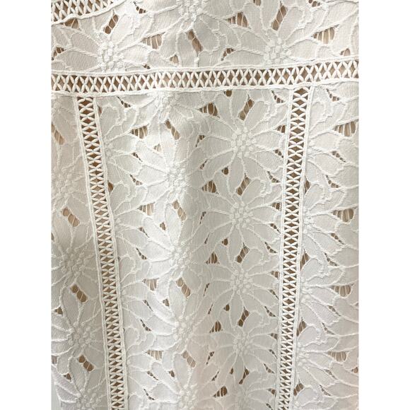 Saylor Crochet Floral Midi Dress Rare Vintage Size Large - Picture 9 of 11